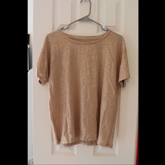 J. Crew Gold shimmer top - Picture 1 of 3